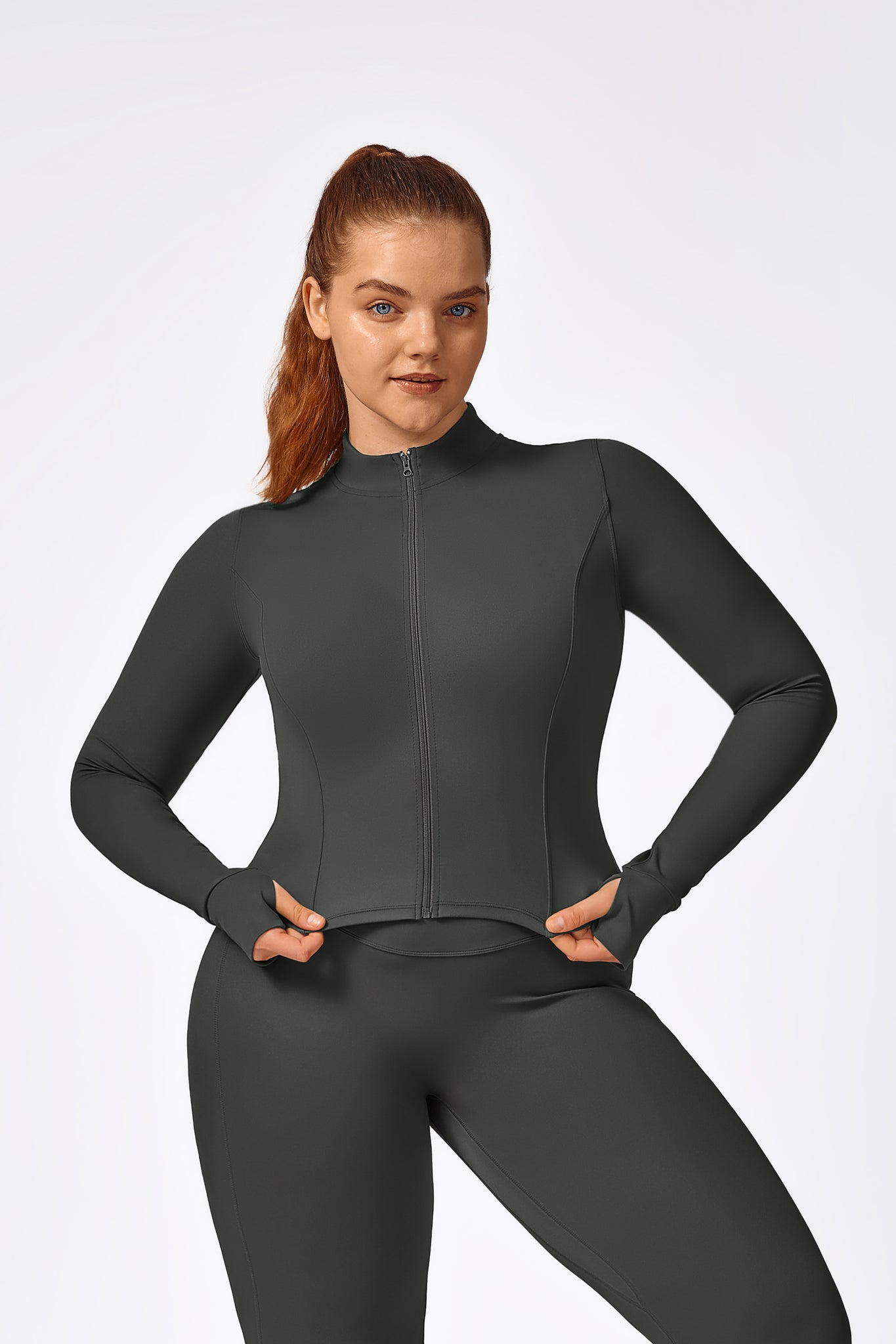 Superset Curvy Zipper Up Jacket