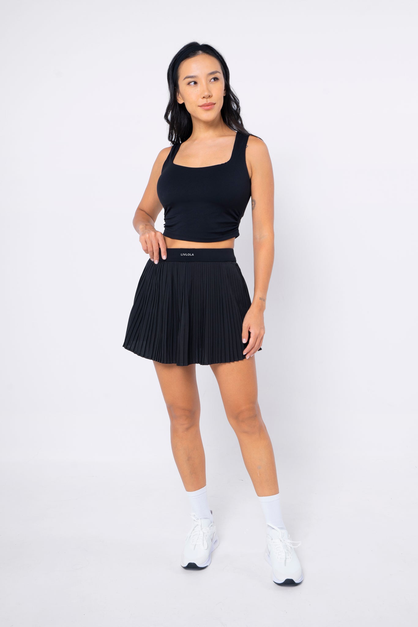 Match Point High-Waist Flutter Skirt